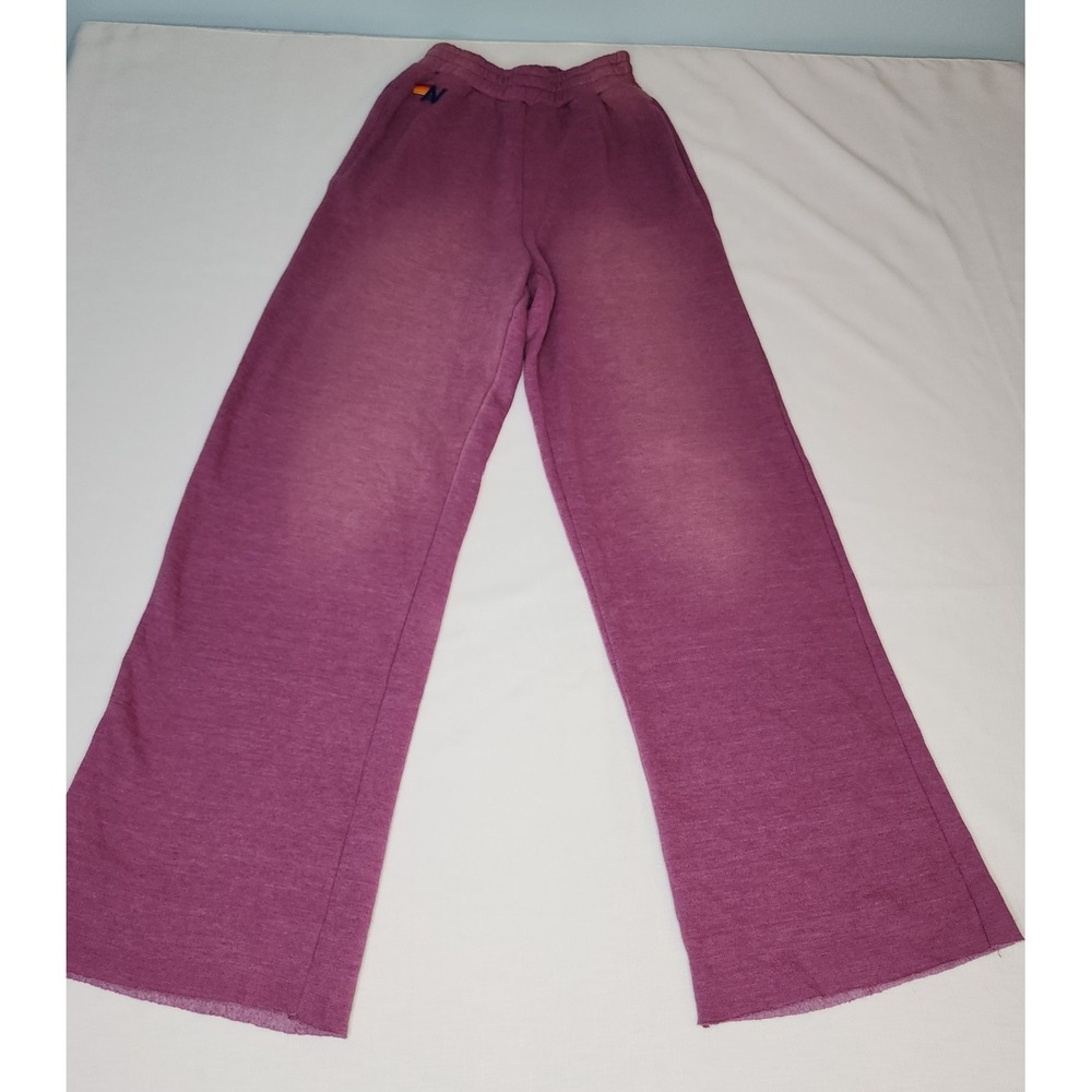 Aviator Nation Set Essential Cropped Sweatshirt W Pants in Faded Purple Size XS - Picture 12 of 16